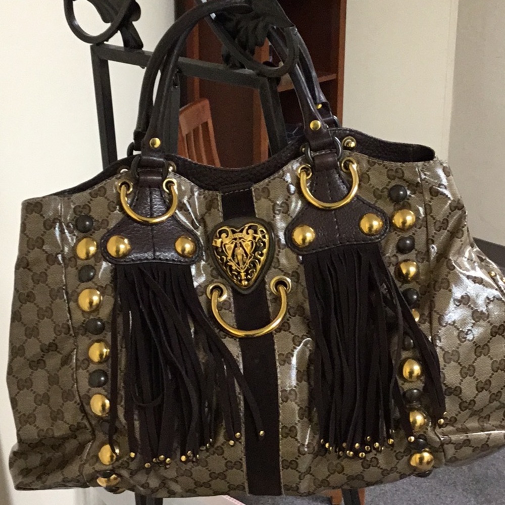 Gucci fringe purse